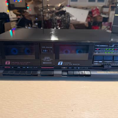 Retro Vintage AKAI HX-A351W Double Cassette Deck High Speed Dubbing Tested Works image 2