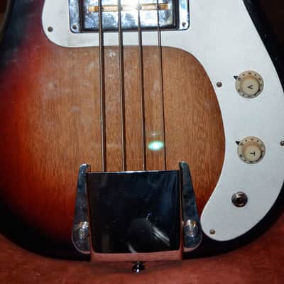 Vintage Teisco Tele/P Style Bass With Gig Bag image 2