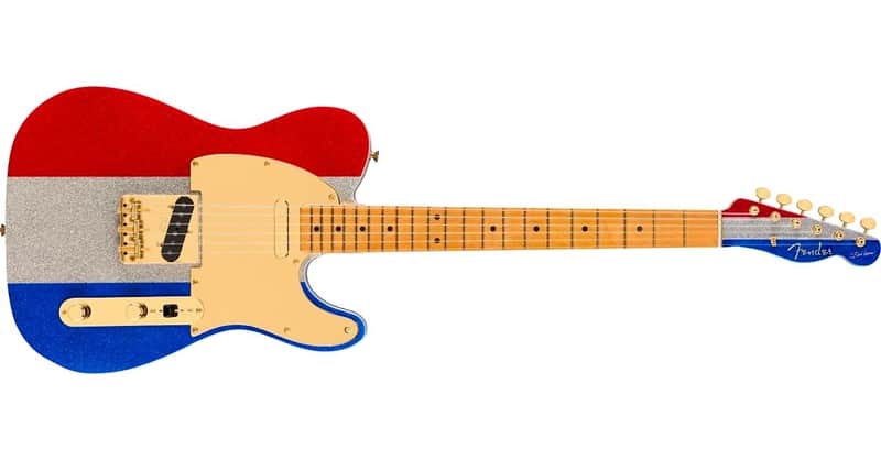 FENDER - Buck Owens Telecaster Maple Fingerboard Red Silver and Blue Sparkle - 0140452371
