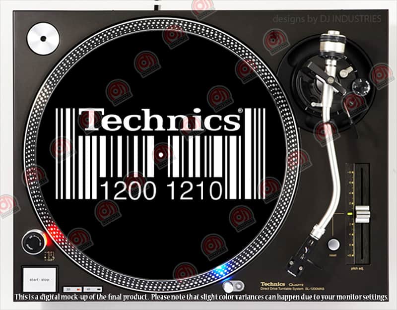 DJ Industries - Technics Barcode - DJ slipmat for vinyl LP record player turntable image 1