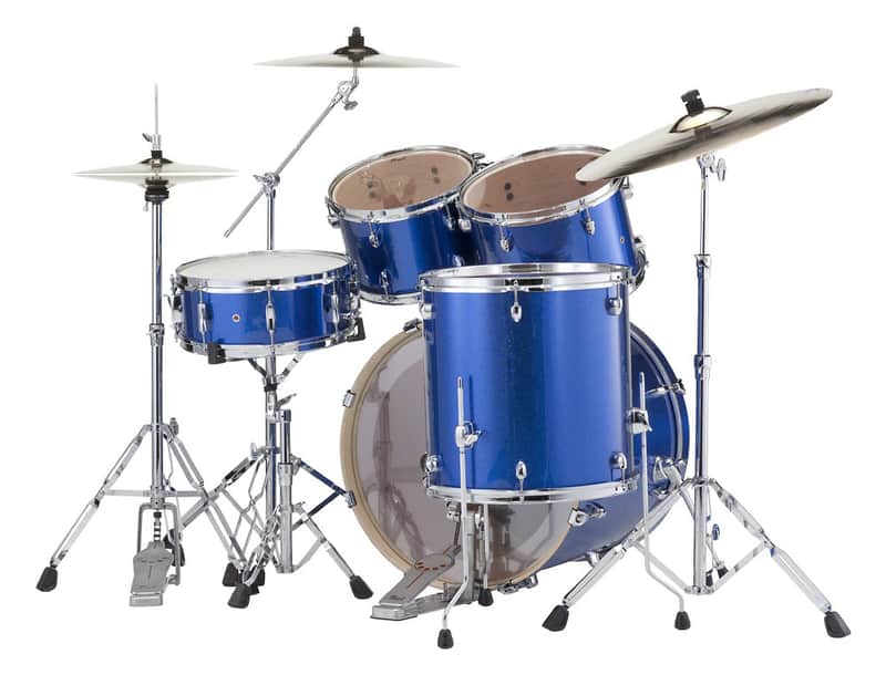 Pearl EXX705-702 [DISPLAY MODEL] EXX Export Series 5-Piece Drum Kit with Hardware in Blue Sparkle Fi image 1