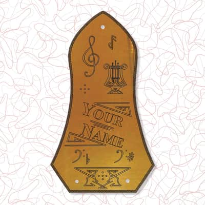 MONO-PLAK Epiphone - Sized Gold Brass Custom Engraved Name, USA-Made Truss Rod Cover image 1