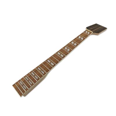 25.5" Electric Guitar Neck Mahogany Rosewood 22 Frets Jumbo Inlay Unfinished Bolt-On image 3