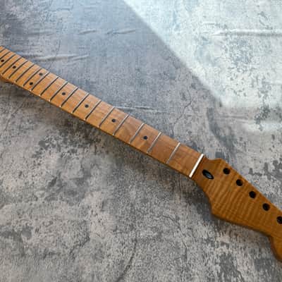 BMC Guitar 5AAAAA FLAME MAPLE Neck Strat® Stratocaster® 22 Fret Roasted With Maple Fingerboard Nitro Lacquer 9.5 Radius STFMM5A #1 image 1