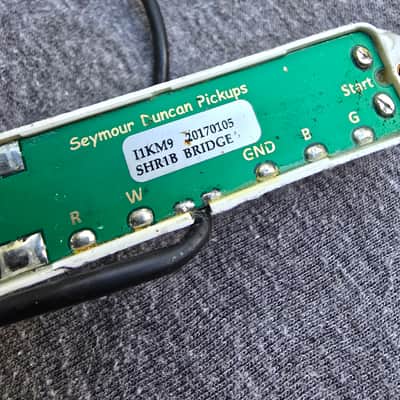 Seymour Duncan SHR-1b Hot Rails Strat Bridge Pickup 2010s - White image 3