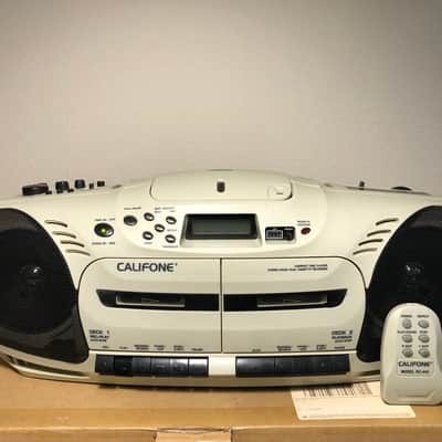 Califone 2455AV Boombox CD Player Cassette Deck Dubbing Portable Audio Speakers image 2