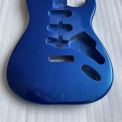 SSS Metallic Blue Guitar Strat Style Poplar Wood Body image 1