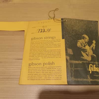 Vintage 1964 Gibson C-0 Classical Guitar Hang Tag! Rare, Original Case Candy, Paperwork! image 3