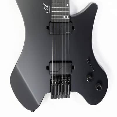 Agile Headless 6 String Baritone Electric Guitar GEODESIC PRO 630 RL MOD Flat Black image 9