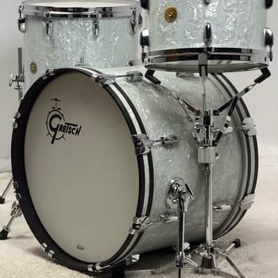 Gretsch 20/12/14" USA Custom Drum Set - White Marine Pearl image 2