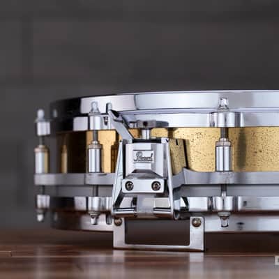 PEARL FREE FLOATING SYSTEM (FFS) 14 X 3.5 PICCOLO BRASS SHELL MK2 SNARE DRUM (PRE-LOVED) image 8