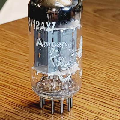 Amperex 12AX7/ECC83 Red Tip/Foil "D" Getter MaxiPreamp2/TV-7 tested (1) tube lot image 1