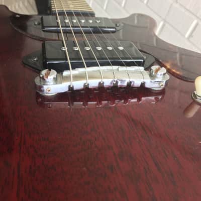 Vintage MIJ 1970's Madeira by Guild EG-150 LP Jr Double Cut Two P-90 Pickups Electric Guitar & HSC image 14