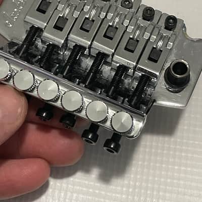 2000's Jackson Dinky Guitars JT-580 Chrome Licensed Floyd Rose Tremolo Guitar Bridge image 11