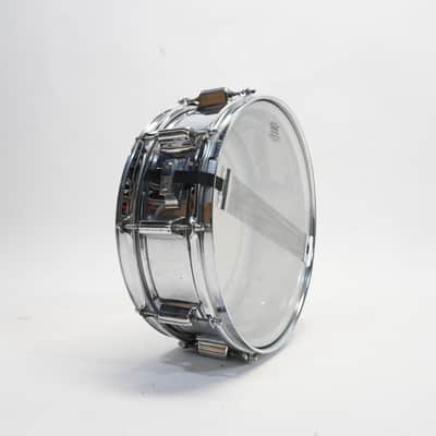 ROGERS  "BIG R" SUPER TEN 14"x 5" STEEL SHELL SNARE DRUM 1970s - Chrome image 11