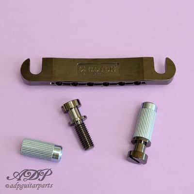 Bridge + Stoptail Gotoh GE103B + GE101Z  Style Tune-O-matic Metric Cosmo Black image 4