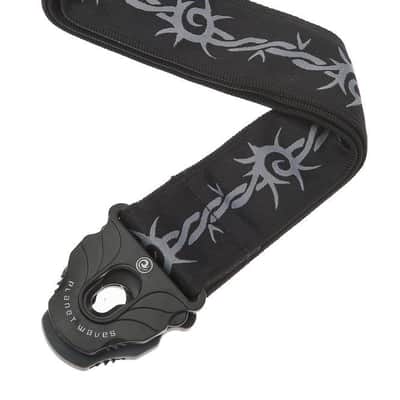 D'Addario Planet Lock Guitar Strap, Barbed Wire