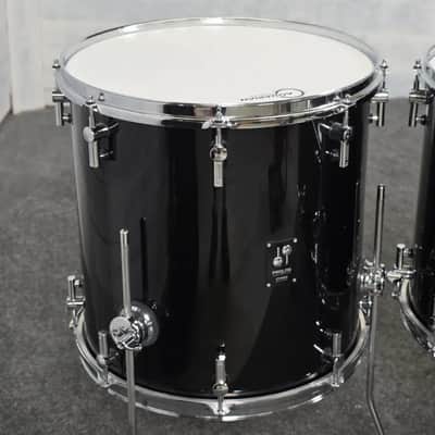 Used Sonor Prolite 5pc Drum Set Piano Black Lacquer - Very Good image 5