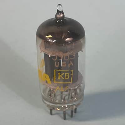 1970s Sylvania 5963 12AU7WA Vintage Long Plate Halo Getter Preamp Tube! T219 image 3