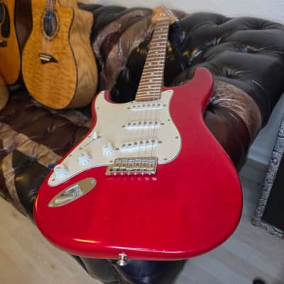 Fender Stratocaster Highway One USA LH Left Hand 2004 - Crimson Red Transparent Nitro Finish American Strat image 7