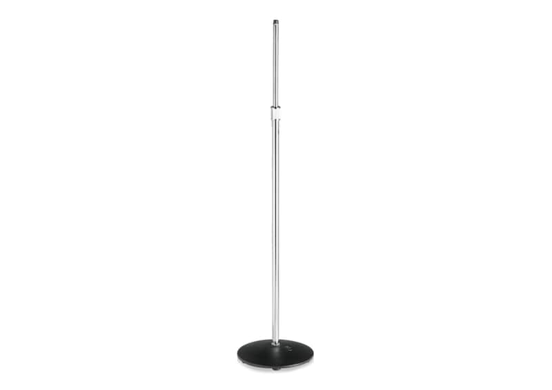 Atlas IED MS12C 34-62 Chrome Microphone Stand with Round Base image 1