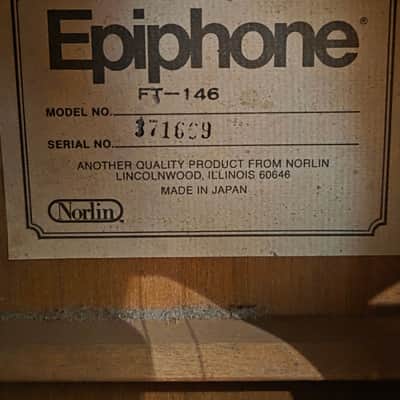 Vintage 1970s MIJ Epiphone FT-146 Texan DeLuxe Natural image 6