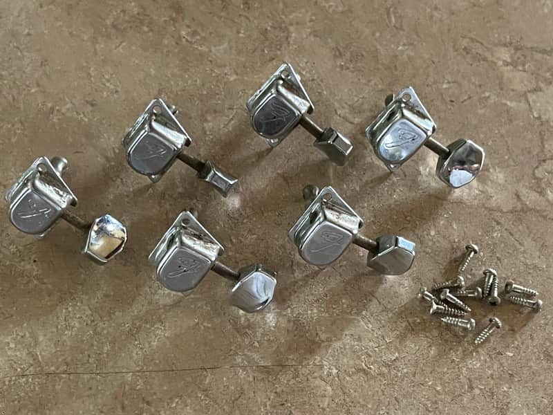 set 1966 - 76 Fender Stratocaster Telecaster guitar tuners tuning pegs image 1