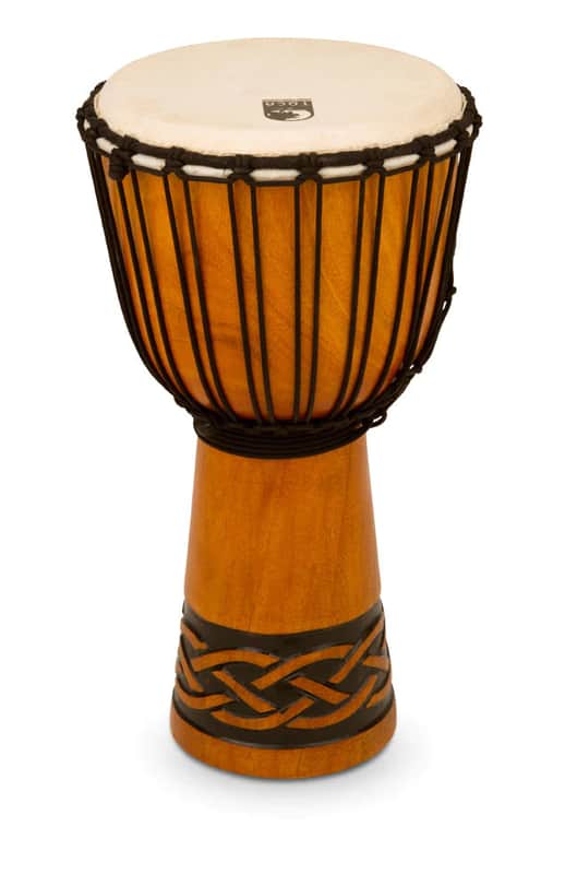 Toca Origins Series Rope Tuned Wood 10" Djembe, Celtic Knot image 1