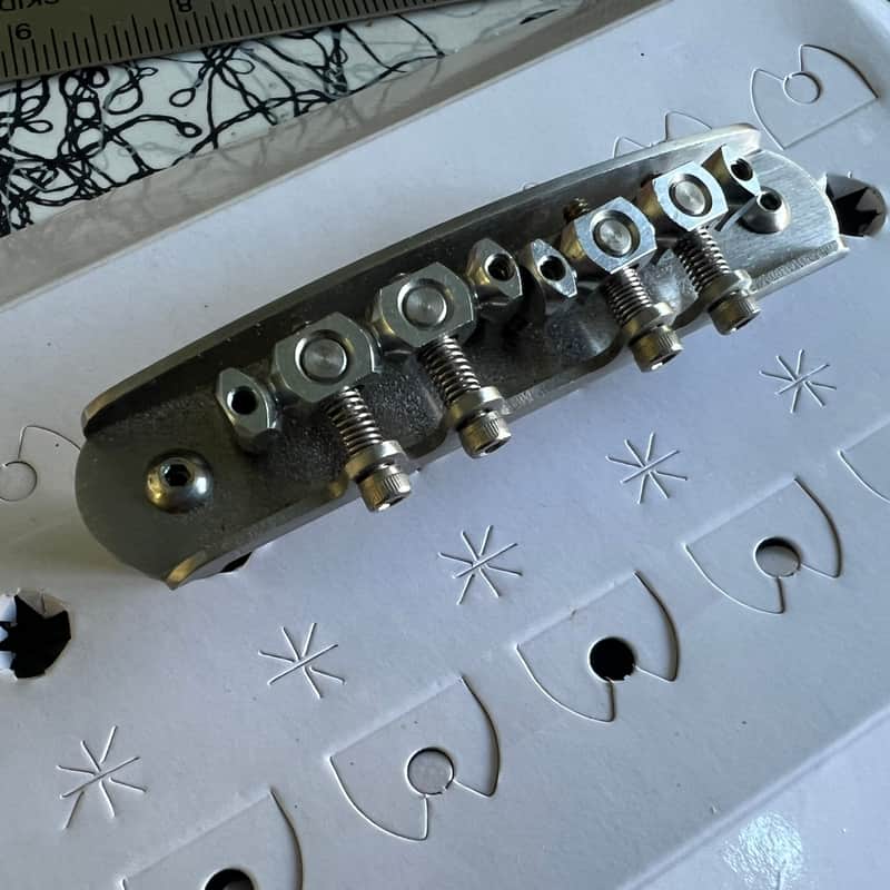 Mastery M1 Bridge - Brushed Metal w/ orig box fits vintage Jazzmaster Jaguars image 1