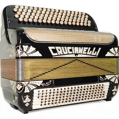 Crucianelli Brevis made in Italy Rare 5 Rows Button Accordion B Griff, New Straps 2154, Amazing Rich and Powerful sound! Bild 2