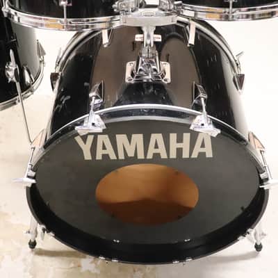 Yamaha Stage Series 4pc Black Drum Kit Set 12/13/16/22" Vintage 1980's image 2
