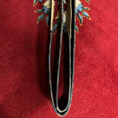 Bobby lee Black blue orange paisley noscratch guitar strap 1960s image 9