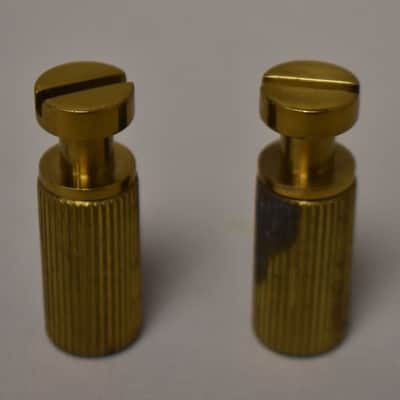 1980s Schecter USA Stop Tailpiece Studs And Bushings Set Gold Brass NOS image 3