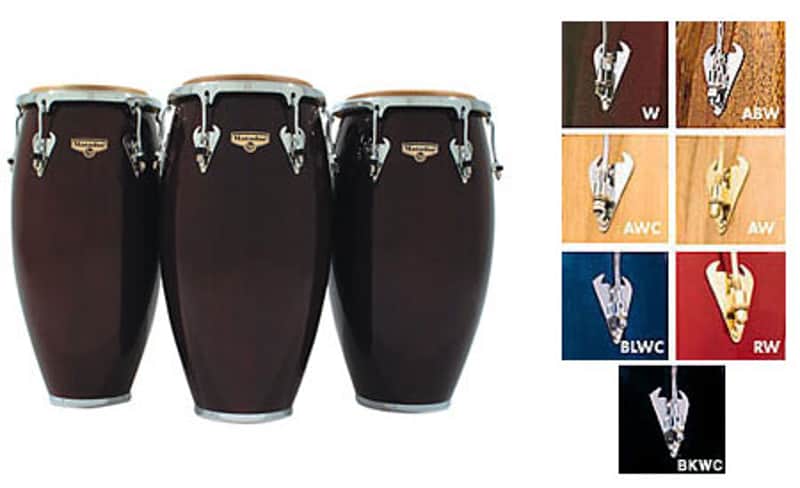 Latin Percussion Matador Wood Dark Brown 12 1/2" Tumbadora w/ Chrome Hardware image 1