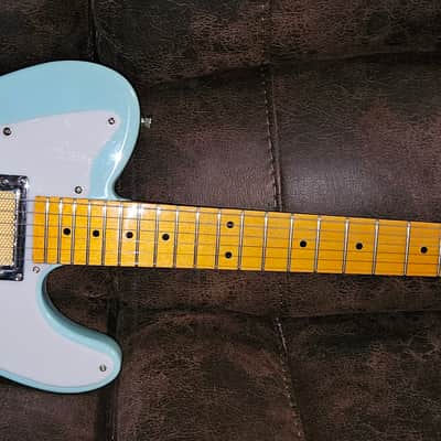 Partscaster Telecaster gold foil style 2023 - Daphne Blue image 1
