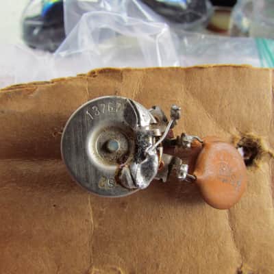 1967 CTS Potentiometer With Disk Capacitors Vintage Solid Plastic Shaft Potentiometer Genuine Vintage Potentiometer image 2