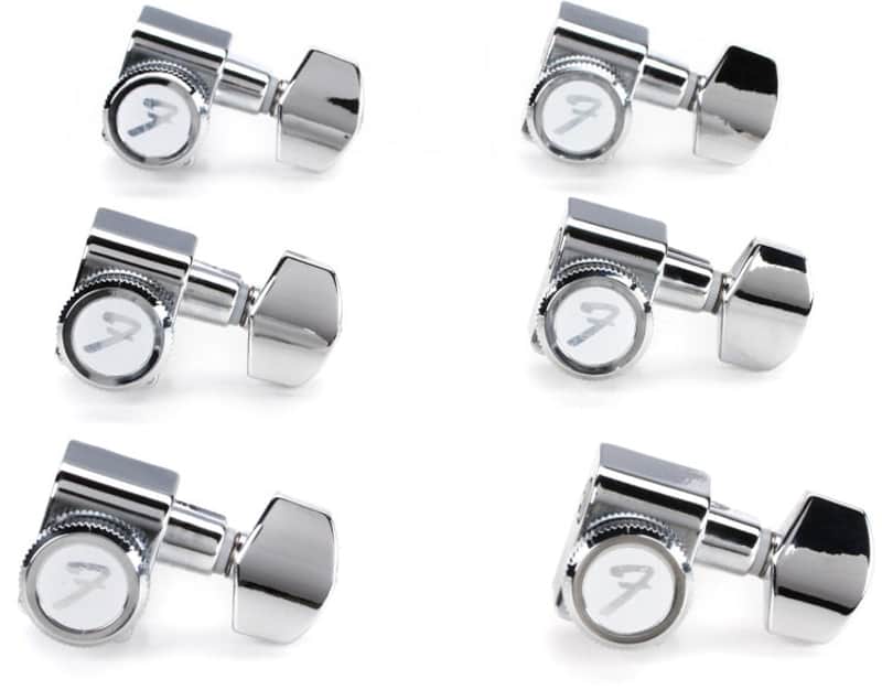Fender Stratocaster/Telecaster Locking Tuning Machine Set - Chrome image 1