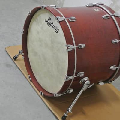 CLEAN! LUDWIG USA 22" SUPER CLASSIC BASS DRUM in CHERRY STAIN for YOUR SET! RM54 image 1
