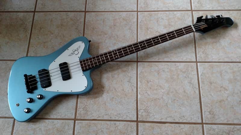 Gibson Non-Reverse Thunderbird 2013 Pelham Blue OSHC Tags & dustcloth image 1