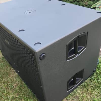 RCF SUB-8006-AS Dual 18" Active Subwoofer with protective case and 4 caster locking wheels image 14