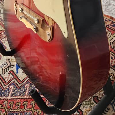 Framus Texan 5/196E Dreadnought Bloodburst w/ Single Coil Pickup 1960s W. Germany image 3