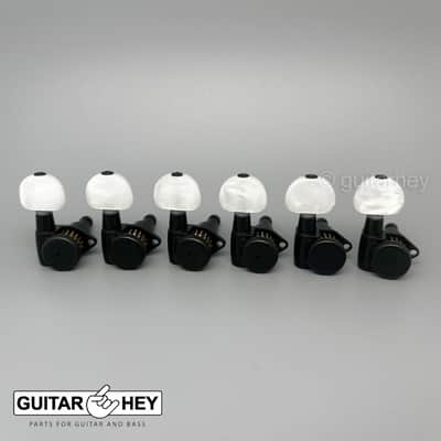 NEW Hipshot 6 In Line Grip-Locking STAGGERED Open-Gear Small Pearl Moon - BLACK image 2