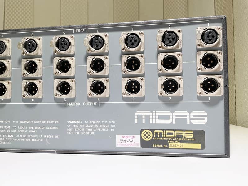 MIDAS XL88 ８x８マトリックスミキサー 中古音響機器】 MIDAS XL-88 8x8 マトリックスミキサー 全国通信販売