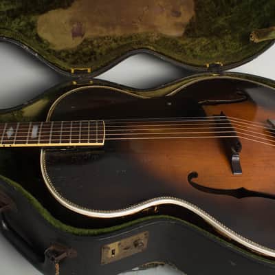Epiphone Deluxe Arch Top Acoustic Guitar (1931), ser. #5016, black hard shell case. image 14