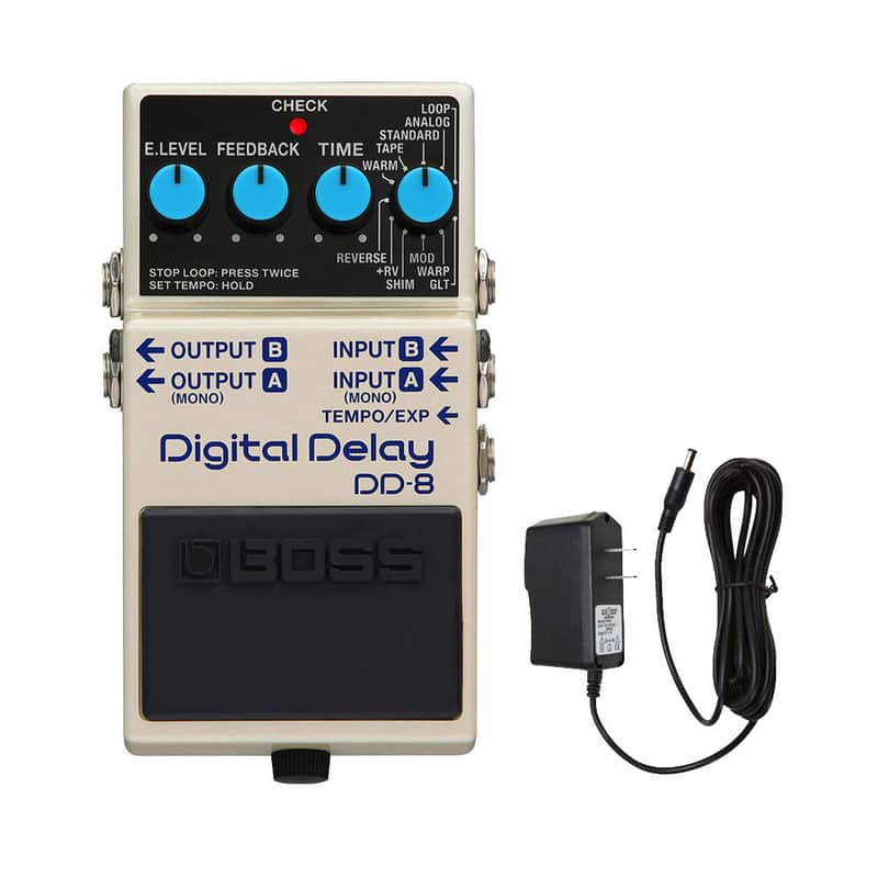 Boss DD-8 Digital Delay with PigHog PigPower 9V 1000ma Power Supply image 1