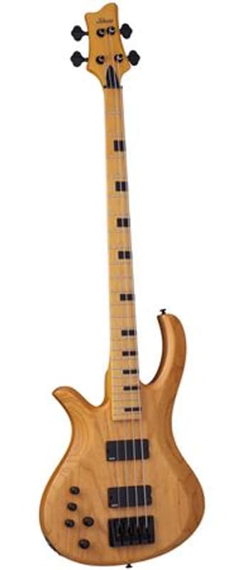 Schecter Riot 4 Session Left Handed Bass Guitar Aged Natural Satin Bild 1