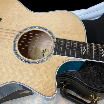 NEW ! Taylor 614ce Custom Acoustic-Electric Guitar - Natural Top - Blue Fade Back and Sides - AAAAA Flamed Maple - Authorized Dealer - G05925 - 4.9lbs image 2