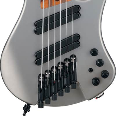 Ibanez EHB Ergonomic Headless Bass 6 String w/Bag Multi Scale - Metallic Gray Matte (EHB1006MSMGM) image 11