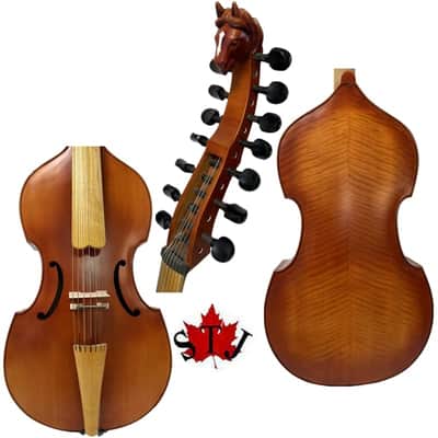 Rare hand made solid wood 7×7 )14 strings concert 4/4 cello (viola da gamba 30") image 1
