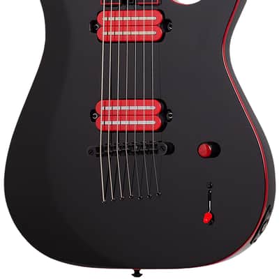 Schecter Sunset-7 Red Dawn Gloss Black image 1